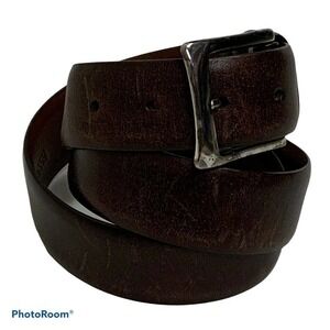 Aniline Kipskin Shoulders Belt Solid Brass Buckle‎